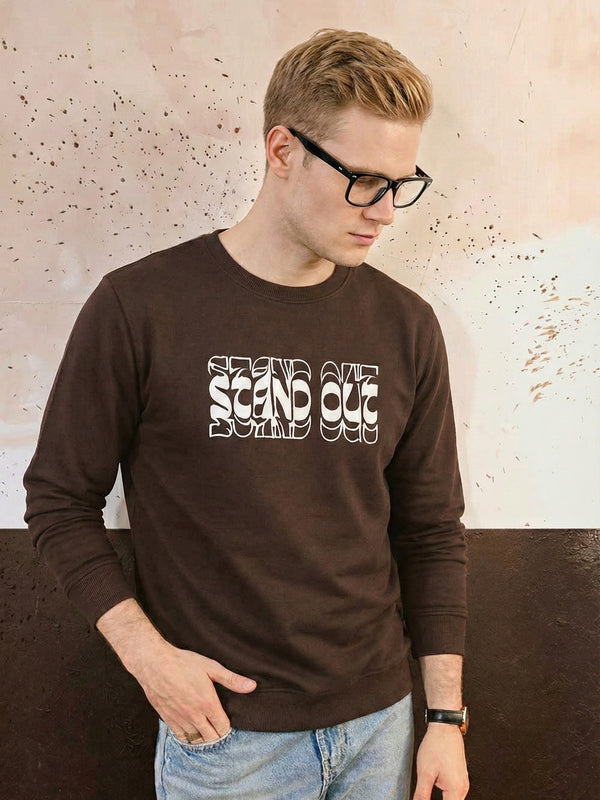 Basic Men Sweatshirt - Brown